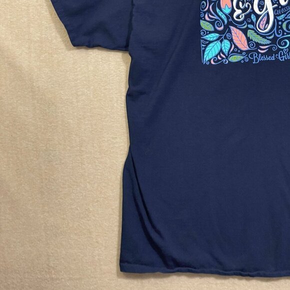 Fruit of the Loom Shirt Women's 2XL Navy Blue Graphic Short Sleeves - Picture 9 of 11